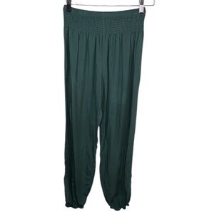 Lotus and Luna Green Blue Harem Pants Women Size S/M BLEMISH